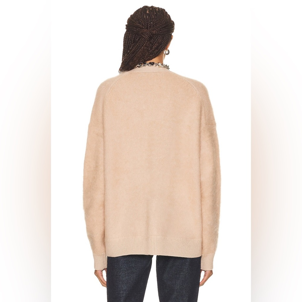 🍁⛄️ACNE STUDIOS MOHAIR WOOL FLUFFY CARDIGAN Warm Beige Grandpa Knitted - Picture 9 of 14
